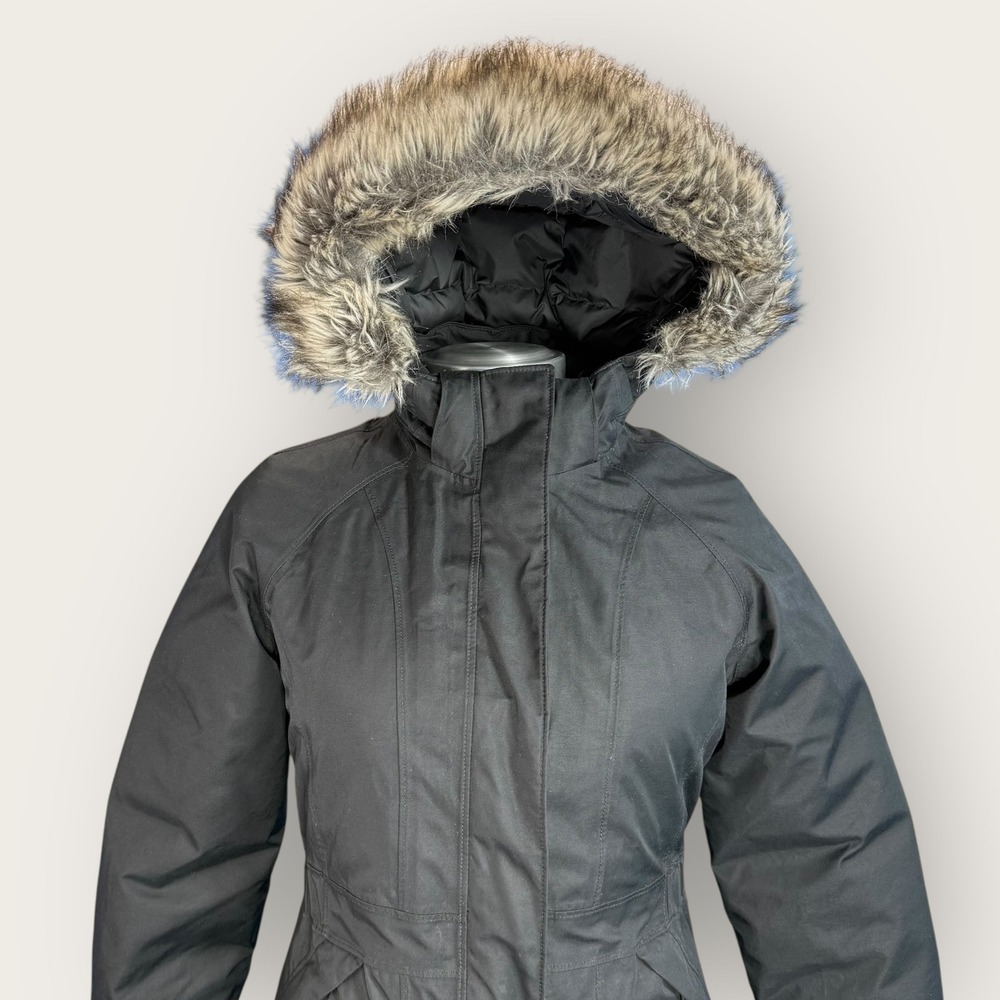 The North Face Womens Parka Winter Coat Faux Fur Trimmed Hood Black Size XS - Picture 3 of 15